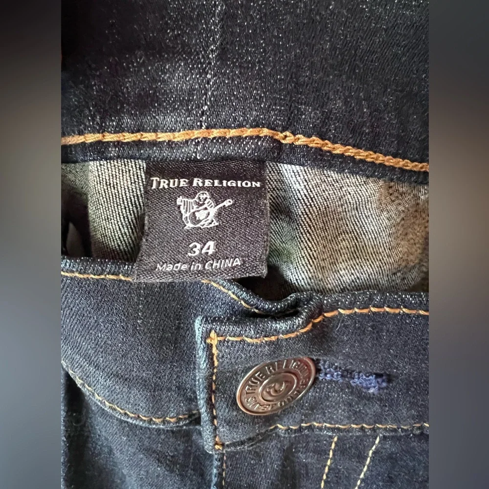 MENS TRUE RELIGION‎ RICKY RELAXED STRAIGHT JEANS SIZE 34
